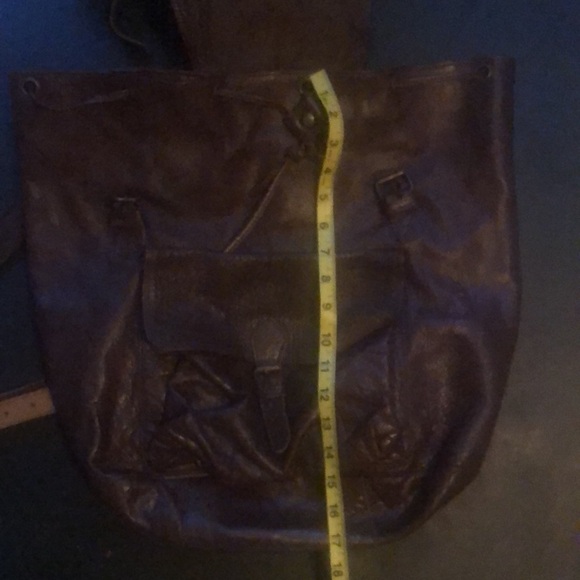 Back to school! Brown Leather Backpack - Picture 7 of 8